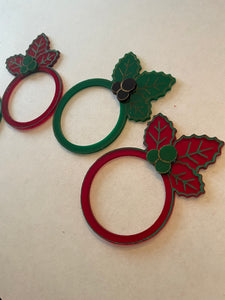 Holiday Holly Napkin Rings